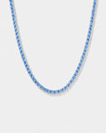 Tennis Necklace | Aquamarine Blue Silver 1