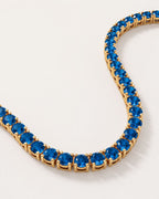 Tennis Necklace | Sapphire Blue 14K Gold 3