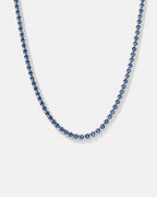 Tennis Necklace | Sapphire Blue Silver 1