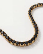 Tennis Necklace | Onyx Black 14K Gold 3