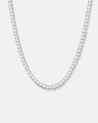Tennis Necklace | Quartz Silver 1