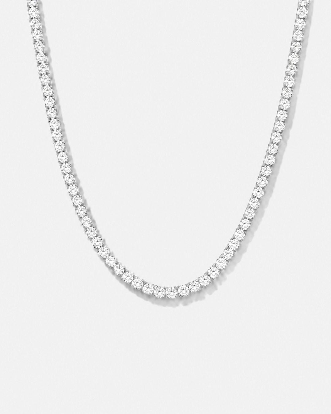Tennis Necklace | Quartz Silver 1
