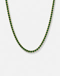 Tennis Necklace | Emerald Green 14K Gold 1