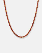 Tennis Necklace | Ruby Red 14K Gold 1
