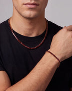 Tennis Necklace | Ruby Red 14K Gold 4