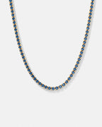 Tennis Necklace | Sapphire Blue 14K Gold 1