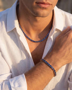 Tennis Necklace | Sapphire Blue 14K Gold 2