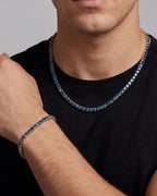 Tennis Necklace | Sapphire Blue 14K Gold 4