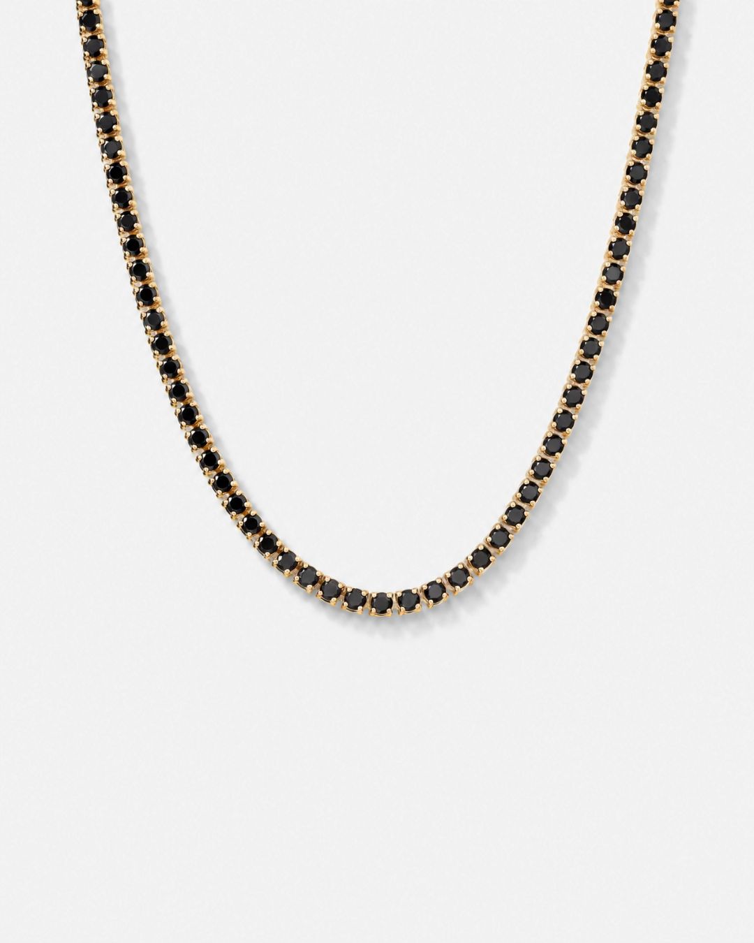 Tennis Necklace | Onyx Black 14K Gold 1