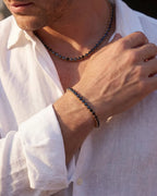 Tennis Necklace | Onyx Black 14K Gold 2