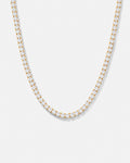 Tennis Necklace | Quartz 14K Gold 1