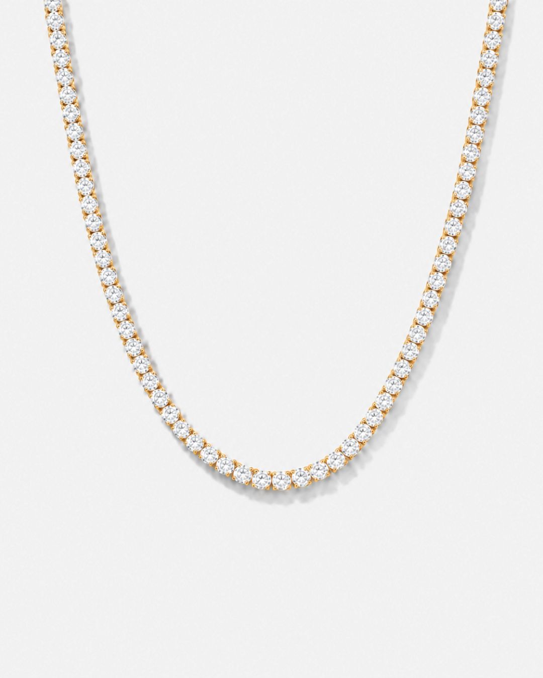 Tennis Necklace | Quartz 14K Gold 1