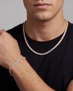 Tennis Necklace | Quartz 14K Gold 4