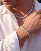 Tennis Necklace | Quartz 14K Gold 2