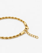 Tressé Acier Bracelet | 18K Gold Plated 3mm 5