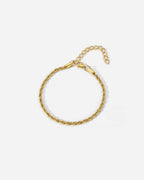 Tressé Acier Bracelet | 18K Gold Plated 3mm 1
