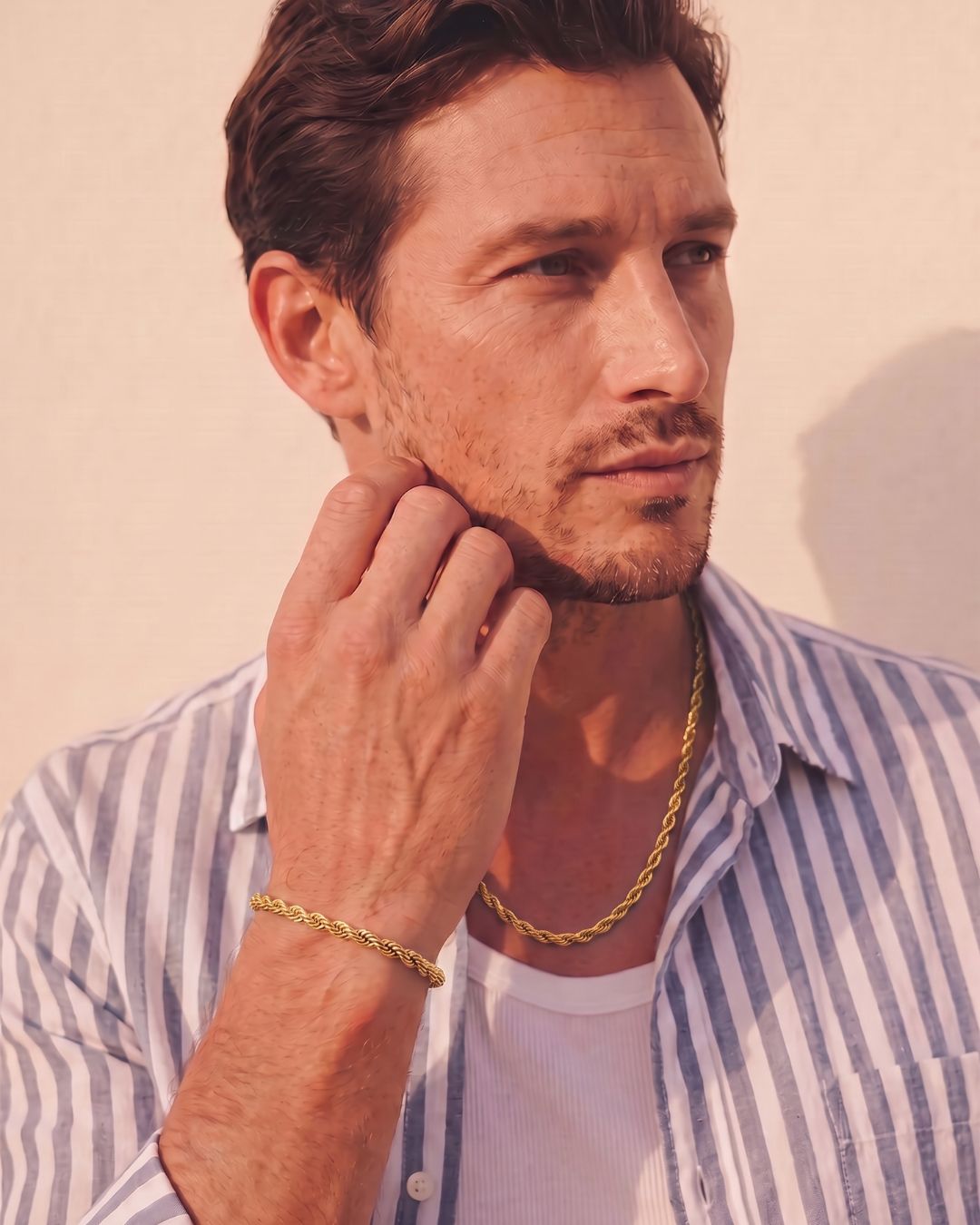 Tressé Acier Necklace | 18K Gold Plated 5mm 4