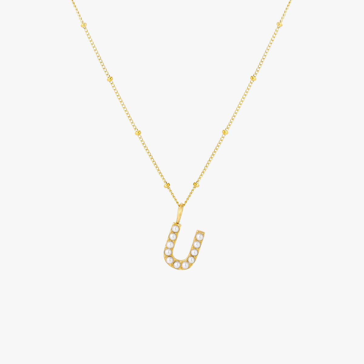 Pearl Initial Necklace 29