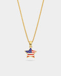 USA Lucky Star Charm Necklace | Gold 1