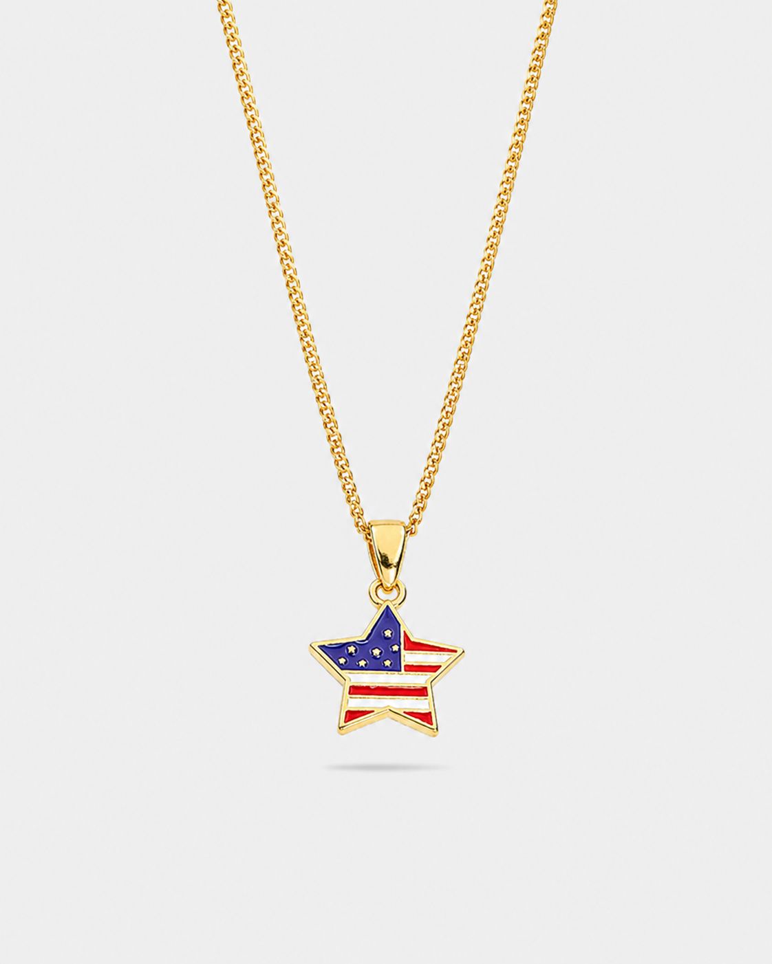 USA Lucky Star Charm Necklace | Gold 1