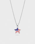 USA Lucky Star Charm Necklace | Silver 1