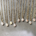 Kos Pearl Paperclip Necklace 6