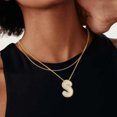 Golden Initial Necklace 59