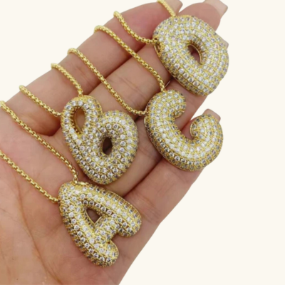 Golden Initial Necklace 2