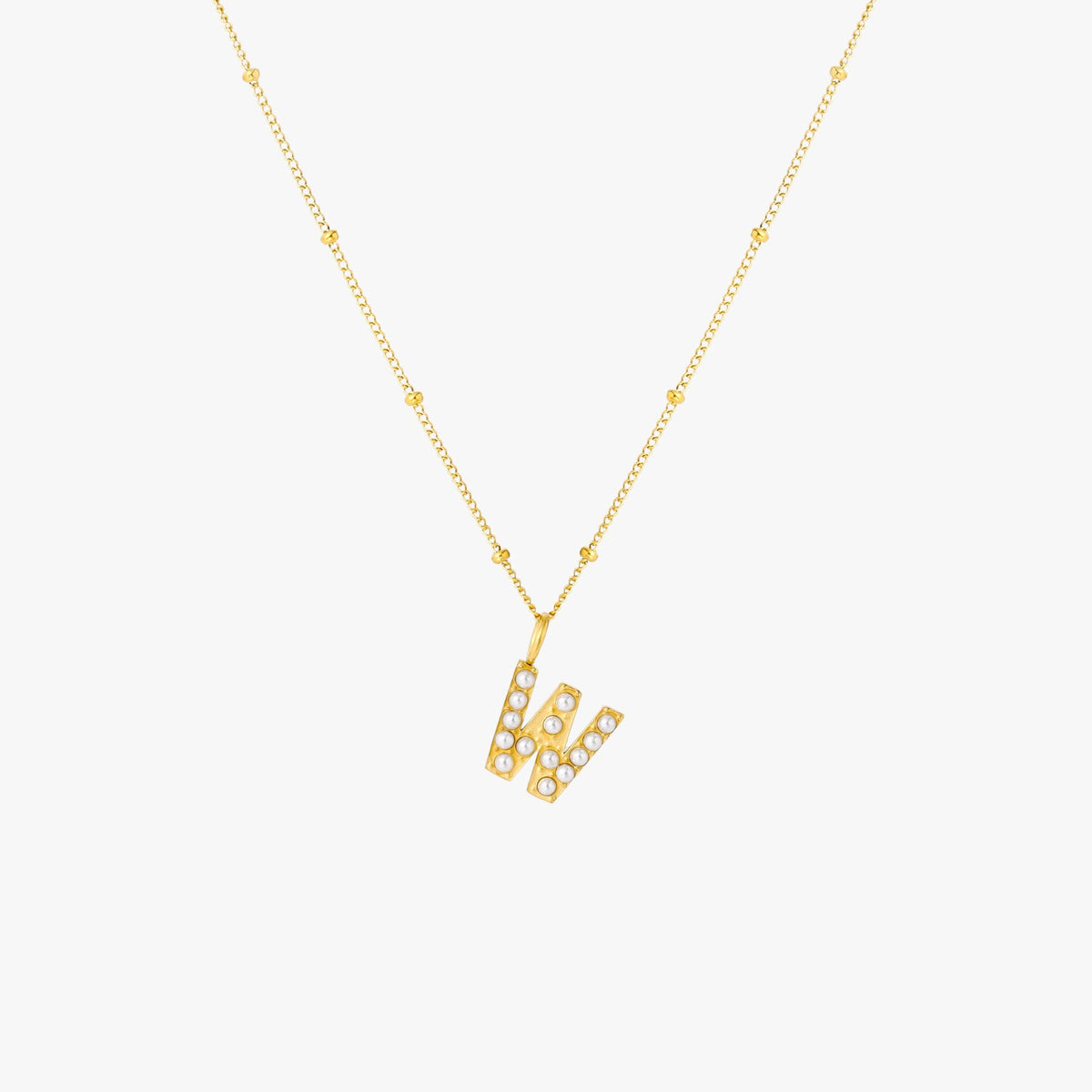 Pearl Initial Necklace 31