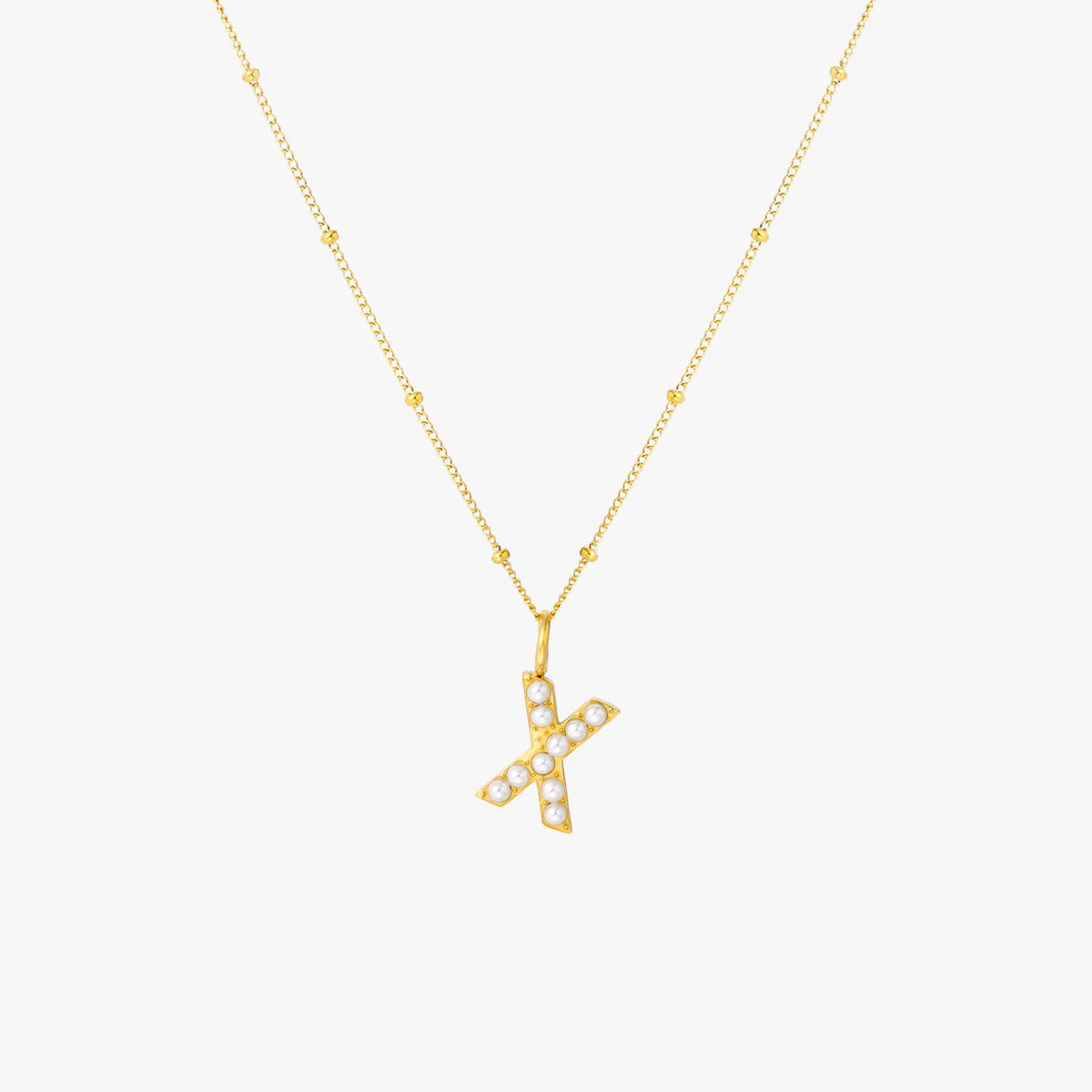 Pearl Initial Necklace 32