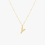 Pearl Initial Necklace 33