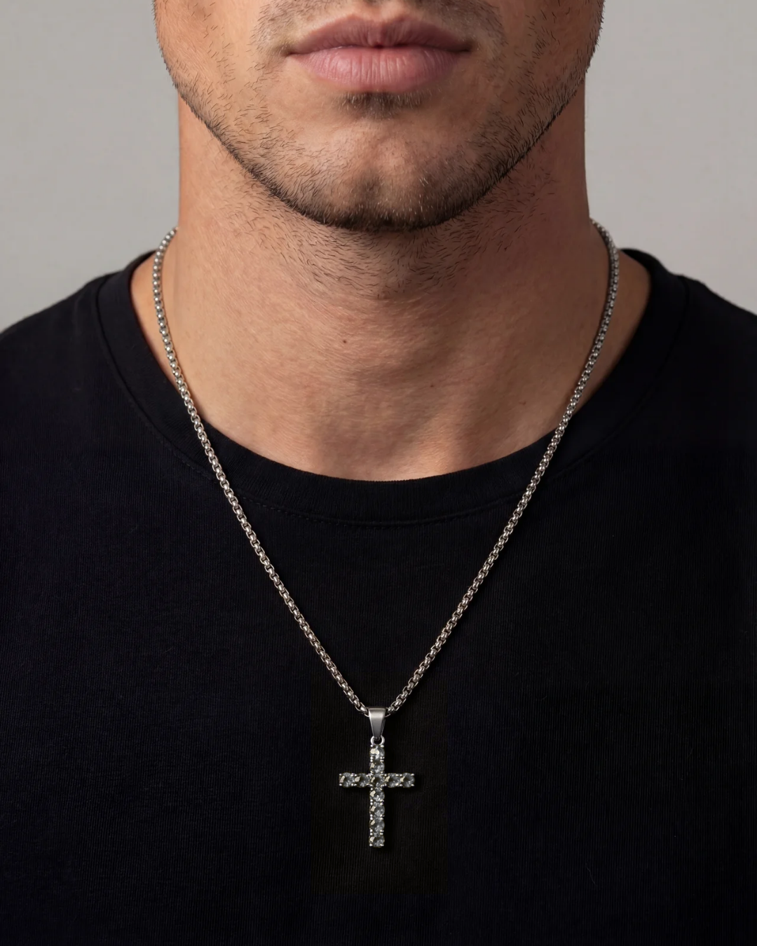 Zirconia Cross Necklace | Quartz 2
