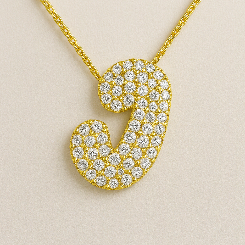 Golden Initial Necklace 16