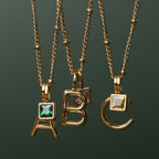 Initial & Birthstone Charm Necklace 3