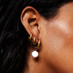 Chunky Pearl Hoops 4