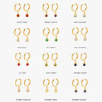 Birthstone Charm Hoops 4