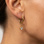 Birthstone Charm Hoops 8