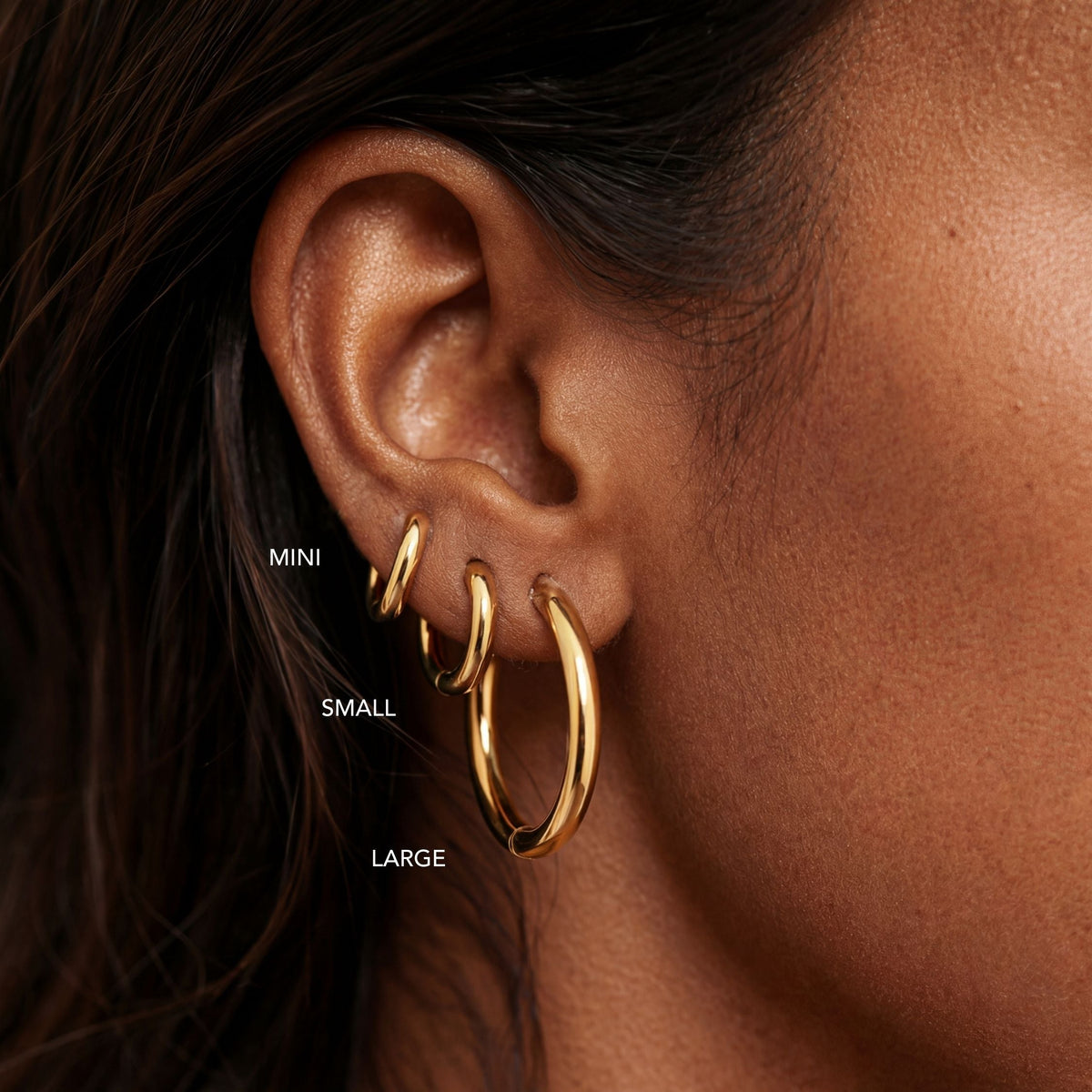 Thick Hoop Earrings 3
