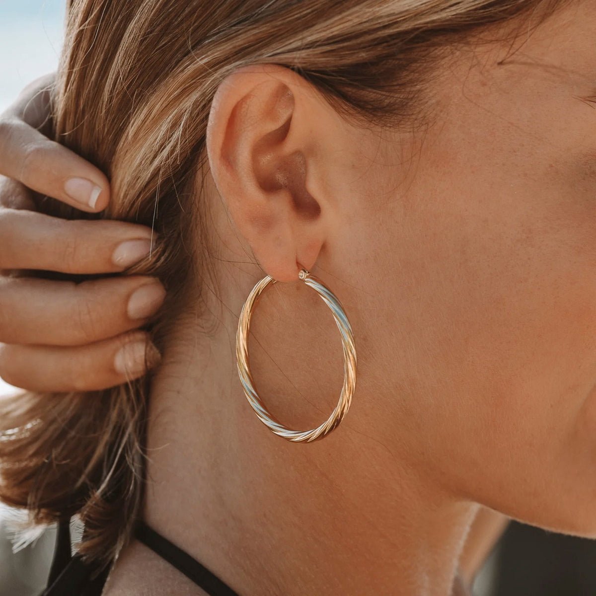 Bold Twisted Hoops 1