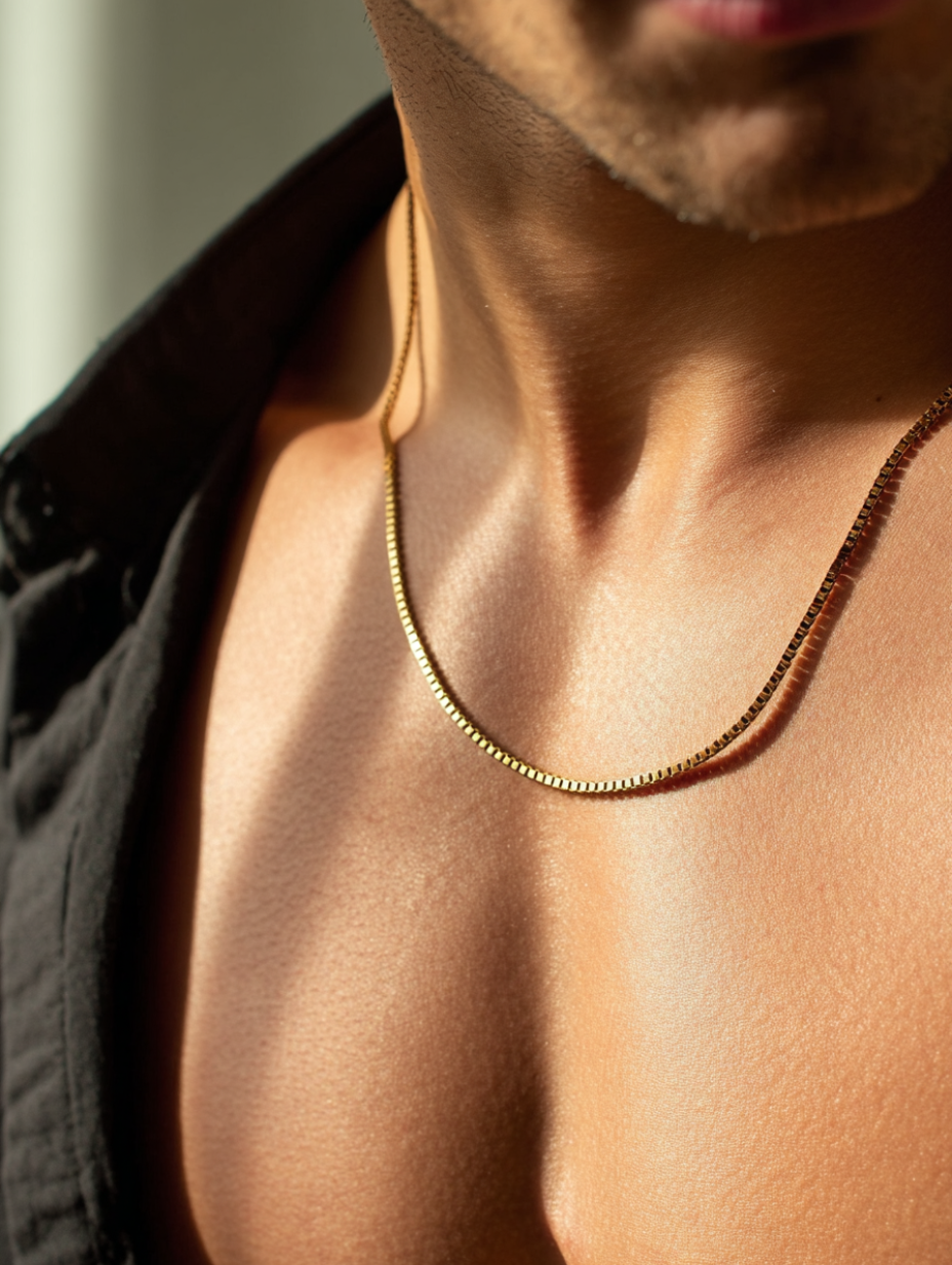 Box Necklace | 18K Gold 5