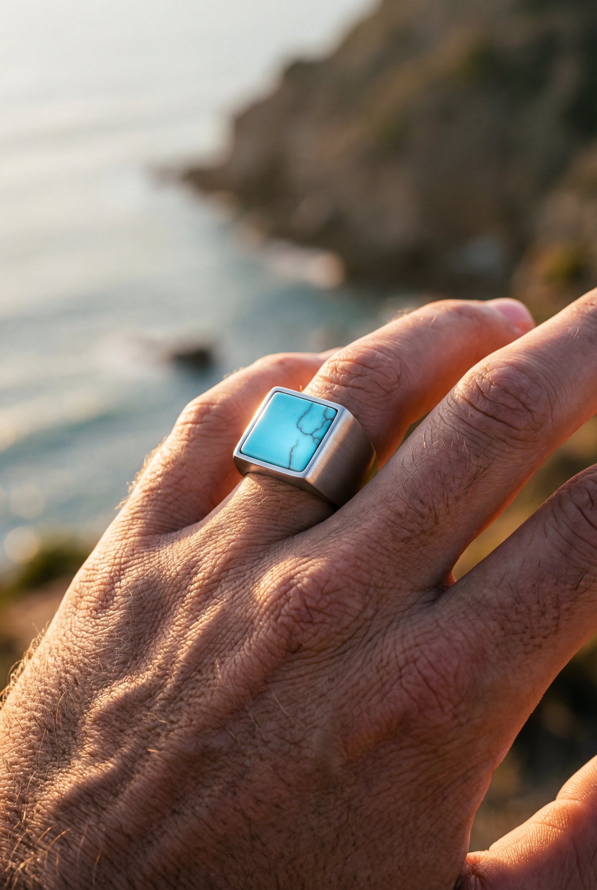Calanque Stone Ring | Turquoise 3