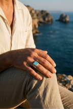 Calanque Stone Ring | Turquoise 4