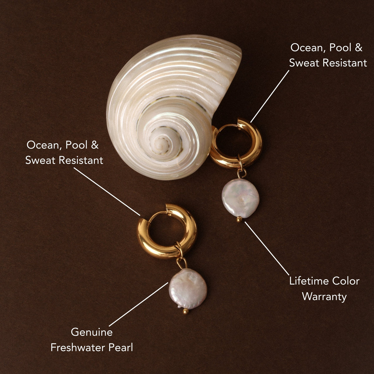 Chunky Pearl Hoops 6