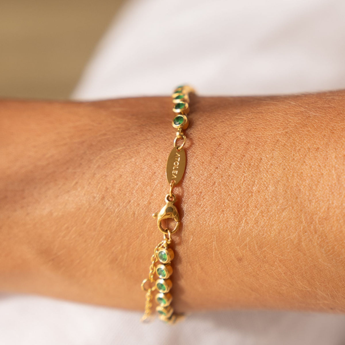 Green Tennis Bracelet 6