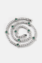 Clover Necklace | Malachite Silver 4