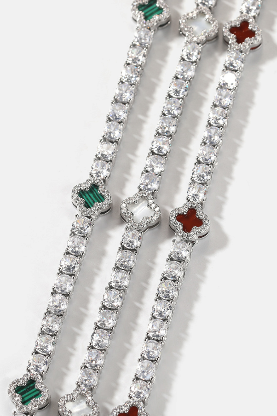 Clover Necklace I Nacre Silver 4