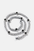Clover Necklace | Onyx Black Silver 4