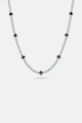 Clover Necklace | Onyx Black Silver 1