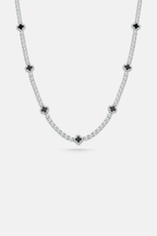 Clover Necklace | Onyx Black Silver 1