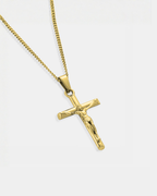 Crucifix Pendant Necklace I Gold 3